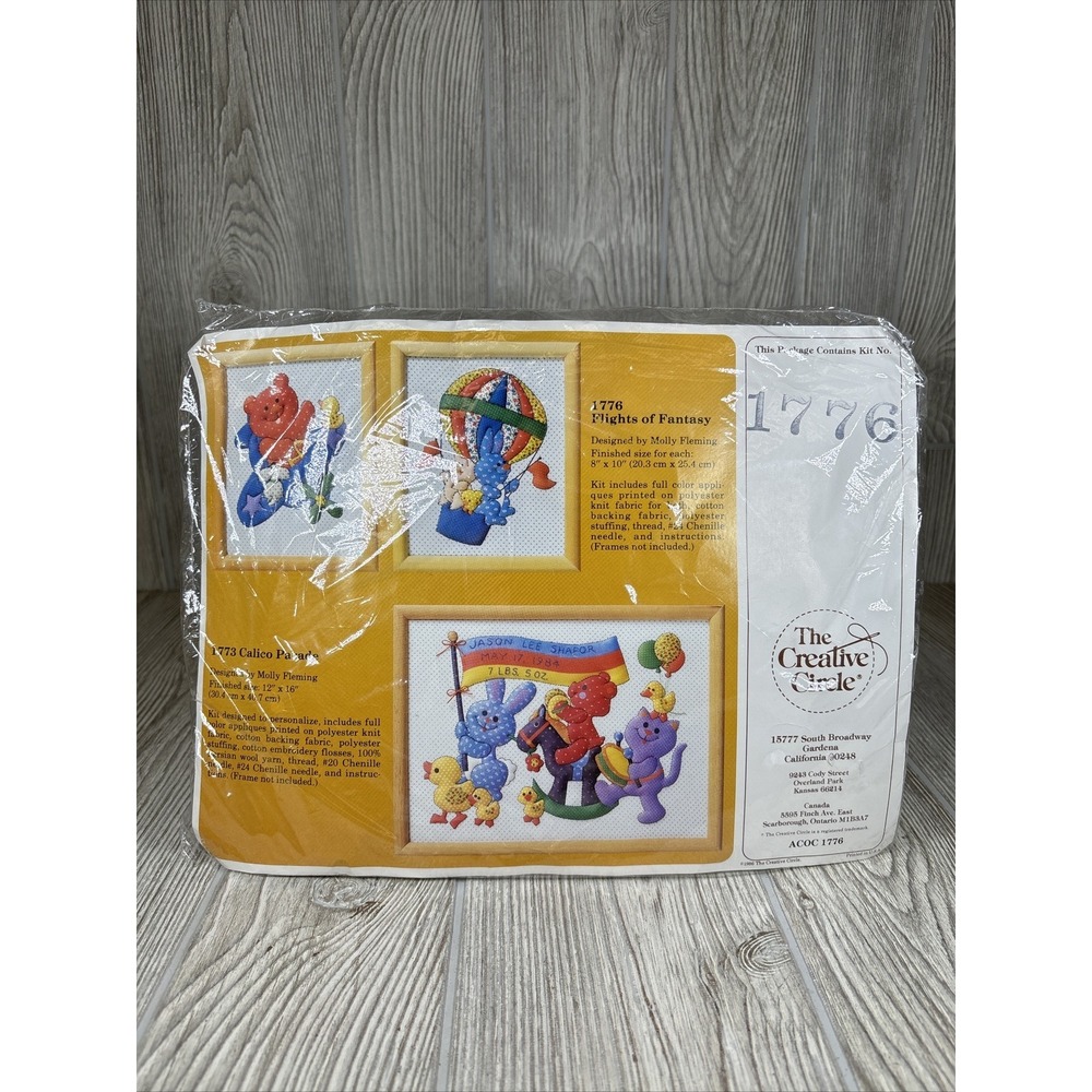The Creative‎ Circle Flights Of Fantasy Infant Baby Embroidery Quilt Picture
